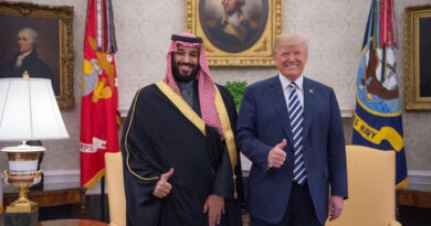 دونالد ترامپ رئیس‌جمهوری آمریکا و شاهزاده محمد بن سلمان ولی‌عهد سعودی