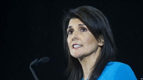 نیکی هیلی: کشتی‌ای که آمریکا توقیف کرد، از چین محموله‌ شیمیایی ساخت موشک‌ به ایران می‌برد