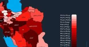 جابجایی شاخص فلاکت در نقشه ایران